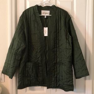 Daya by Zendaya green quilted kimono jacket